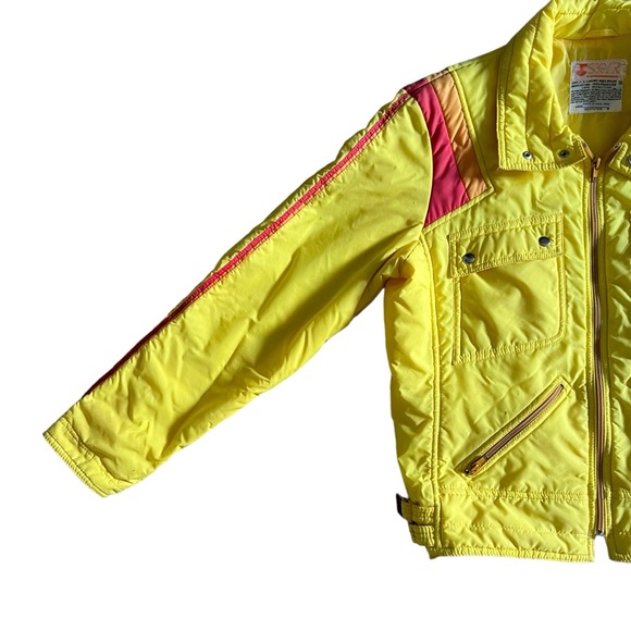 Vintage SKYR Mens Size Medium Yellow Ski Jacket Made In Hong Kong As Is Rare - Picture 3 of 16